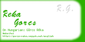 reka gorcs business card